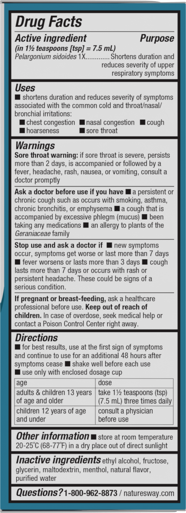 <{%360IMAGE13_15792%}>Nature's Way® | Umcka ColdCare Syrup - right side of pack
