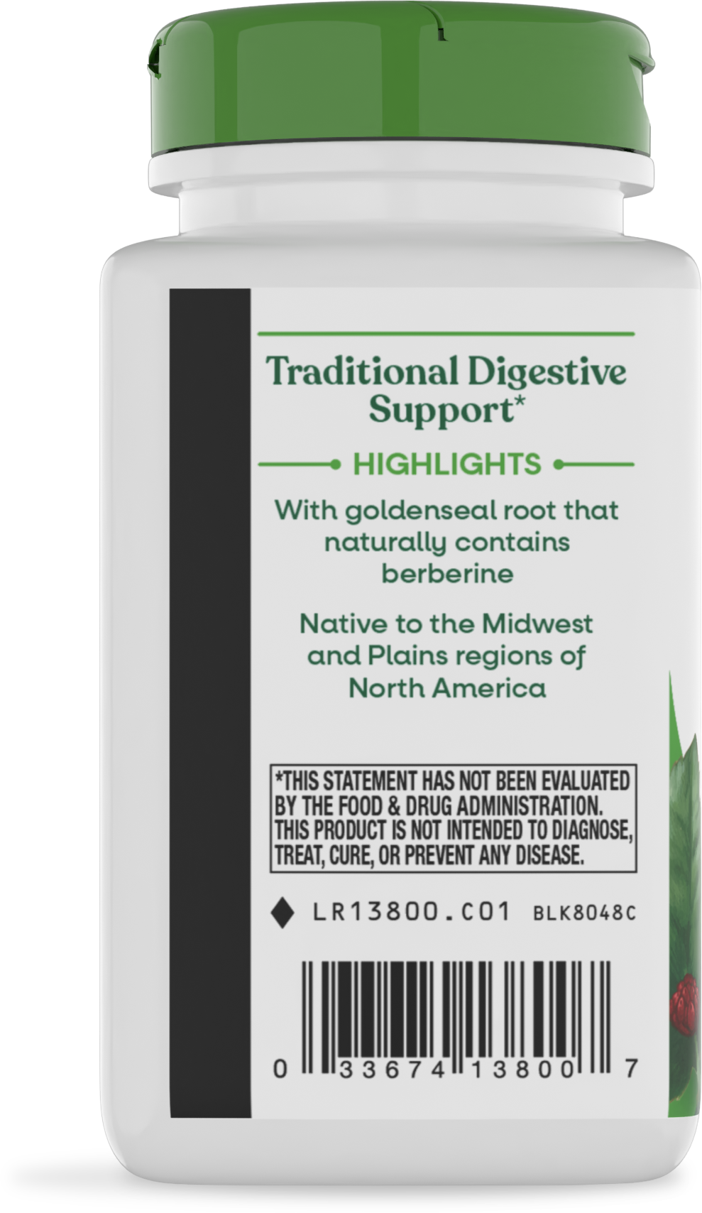 <{%360IMAGE6_13800%}>Nature's Way® | Goldenseal Root - left side of pack