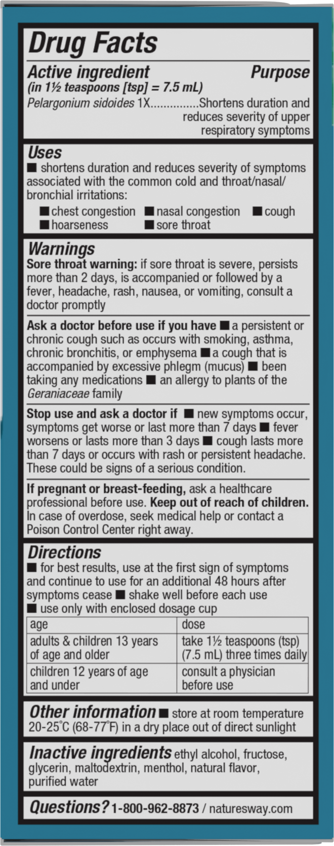 <{%360IMAGE9_15272%}>Nature's Way® | Umcka Cold Relief Syrup - right side of pack