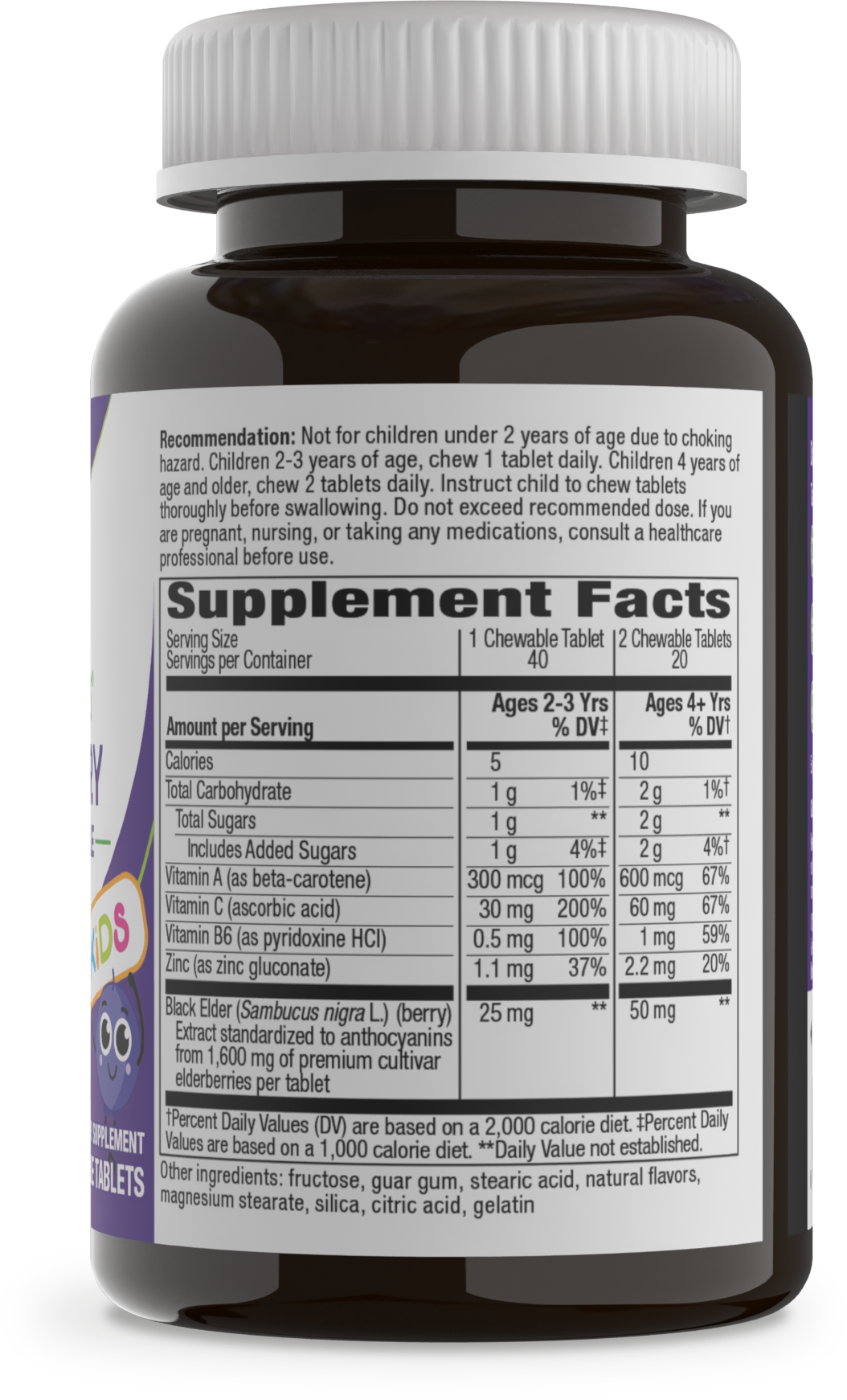 <{%360IMAGE1_12961%}>Nature's Way® | Sambucus Elderberry Kids Immune Chewable - left side of pack