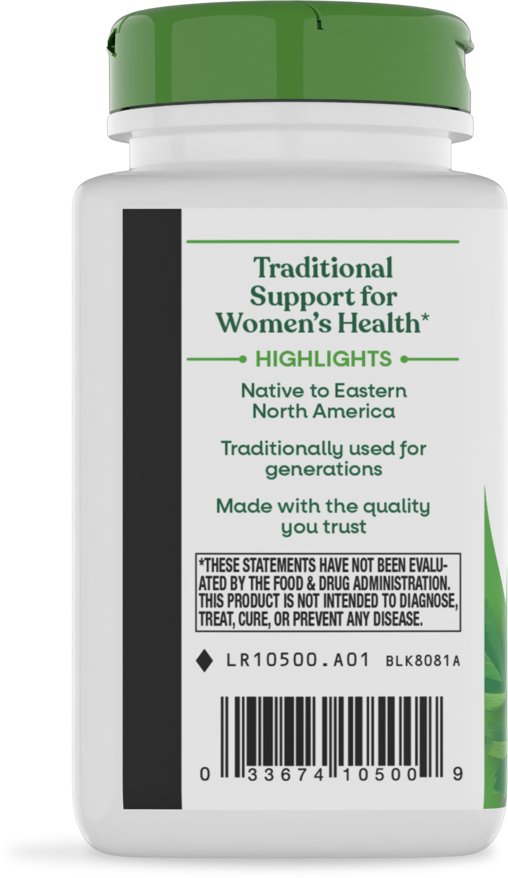 <{%360IMAGE2_10500%}>Nature's Way® | Black Cohosh Root - left side of pack