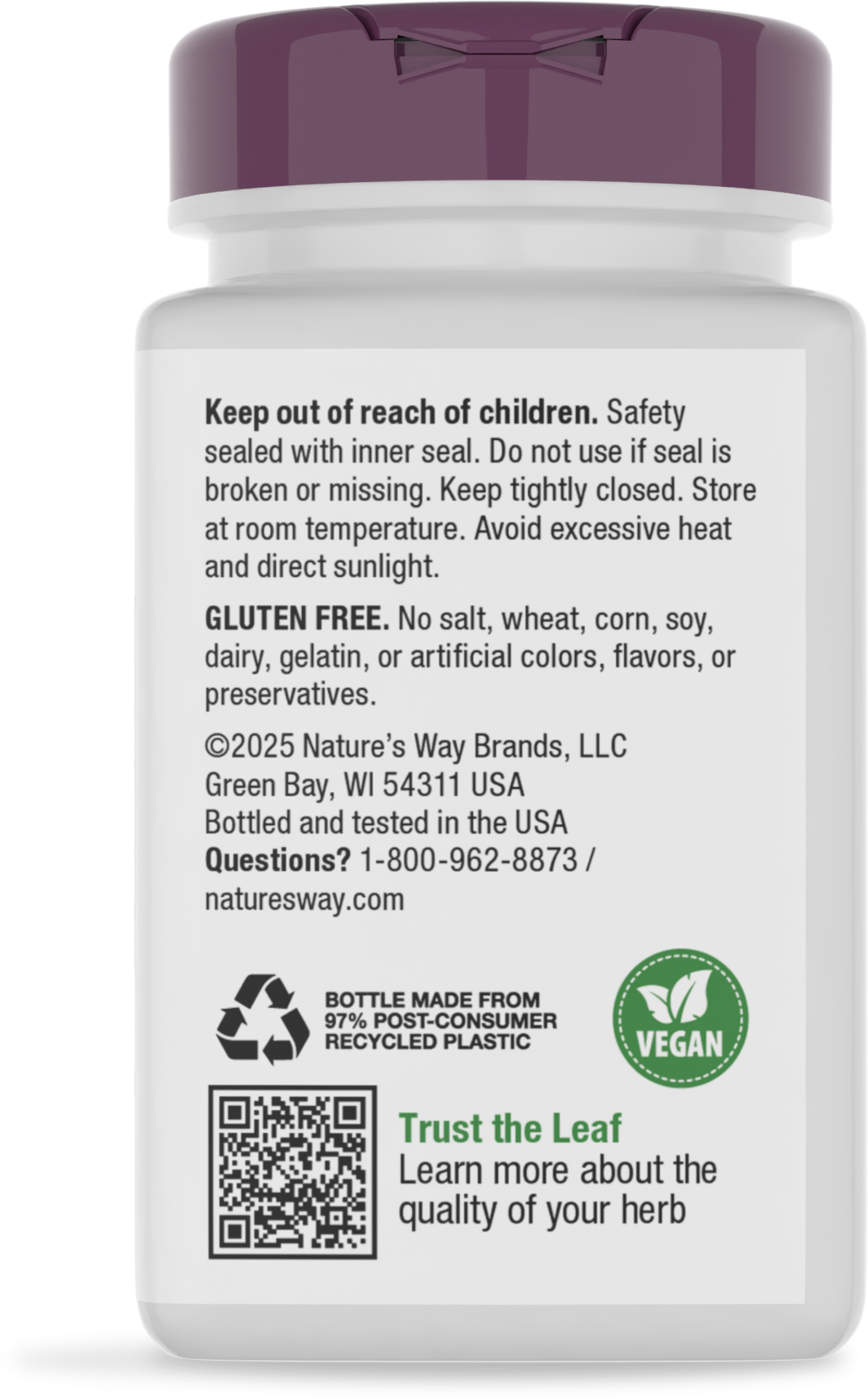 <{%360IMAGE3_12915%}>Nature's Way® | DGL Ultra Premium Extract - back of pack