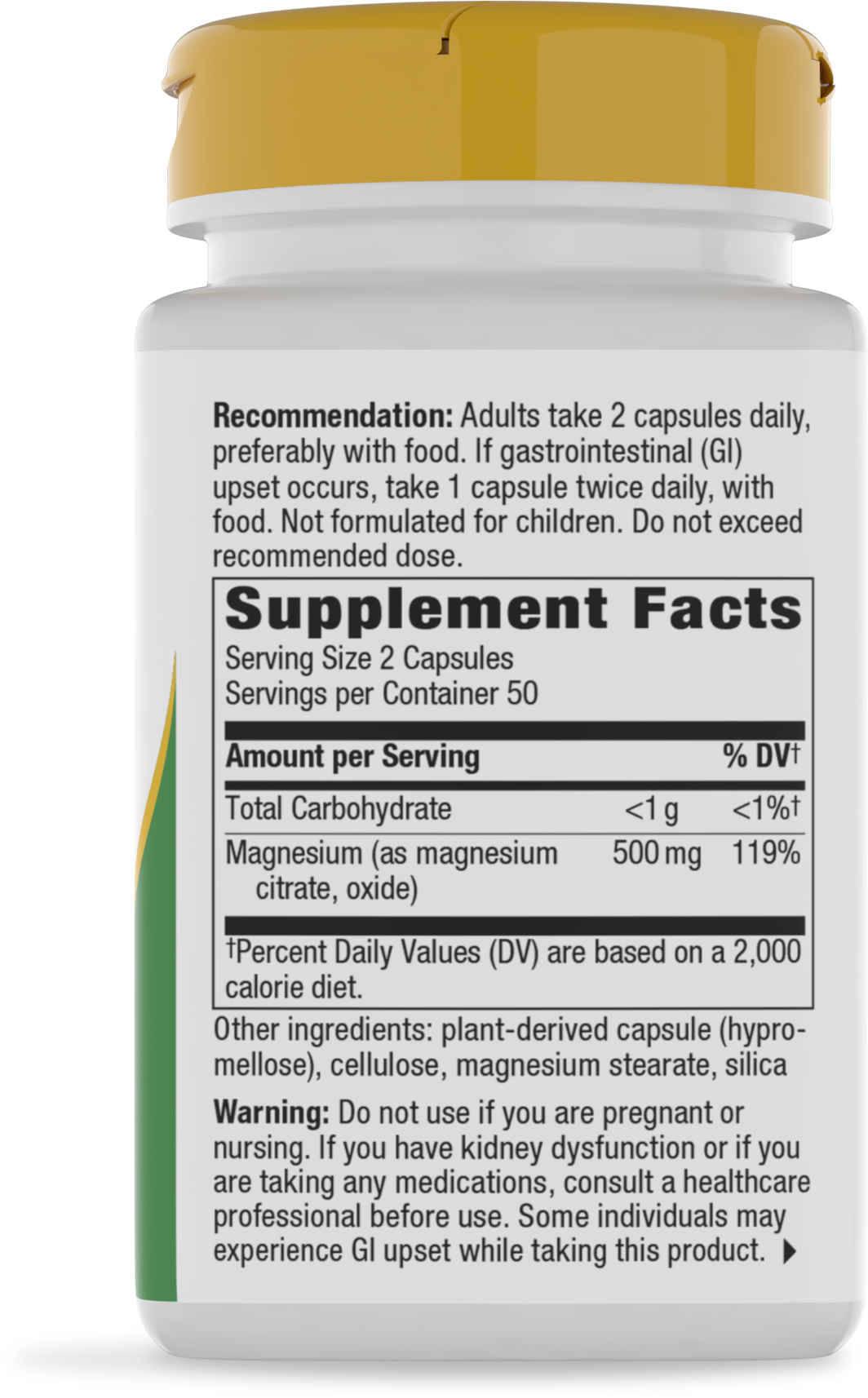 <{%360IMAGE1_41051%}>Nature's Way® | Magnesium Complex - right side of pack