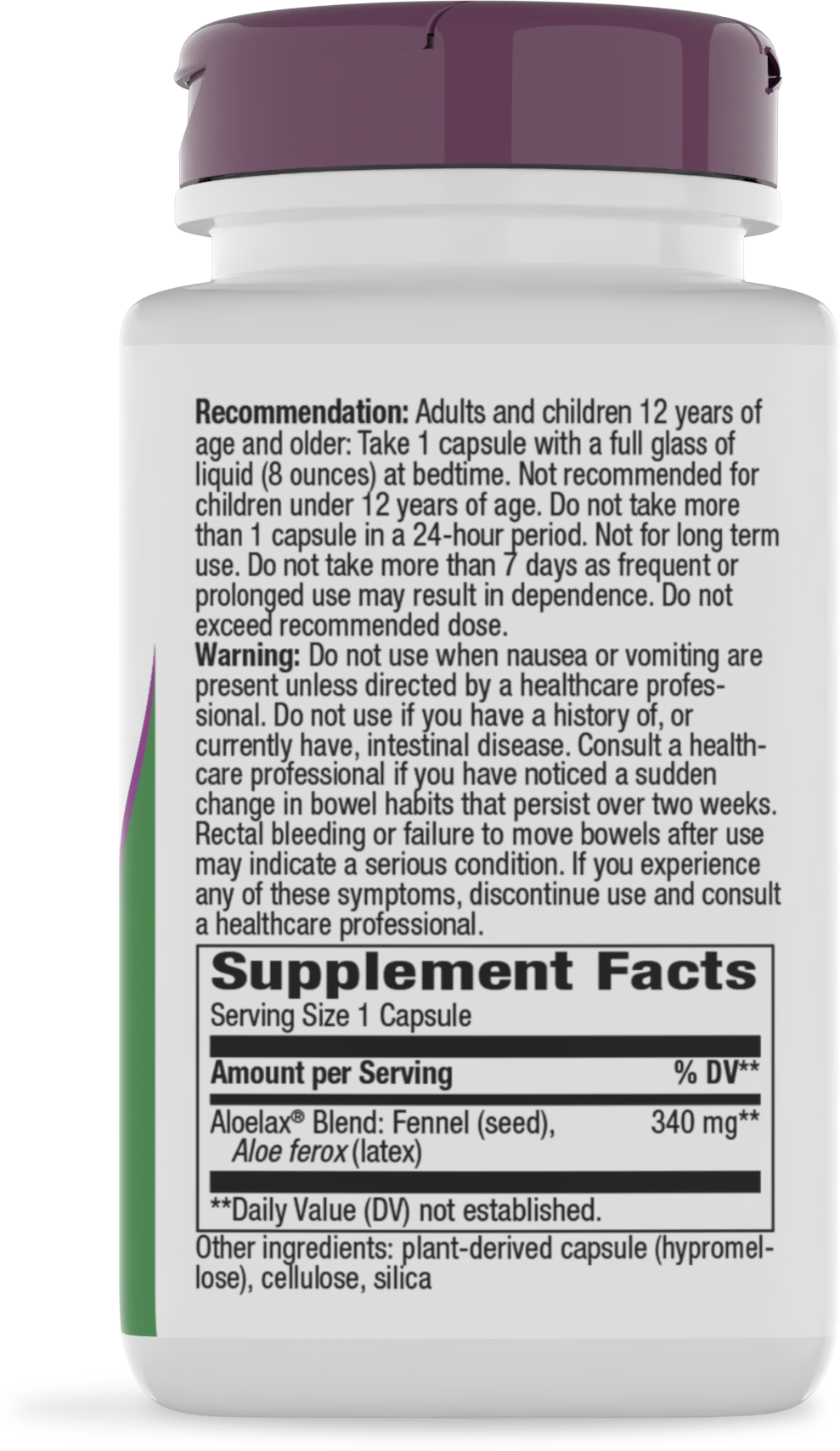 <{%360IMAGE1_900%}>Nature's Way® | Aloelax Premium Blend - right side of pack