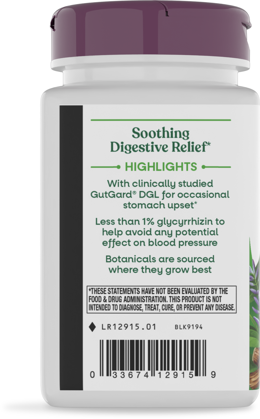 <{%360IMAGE2_12915%}>Nature's Way® | DGL Ultra Premium Extract - left side of pack
