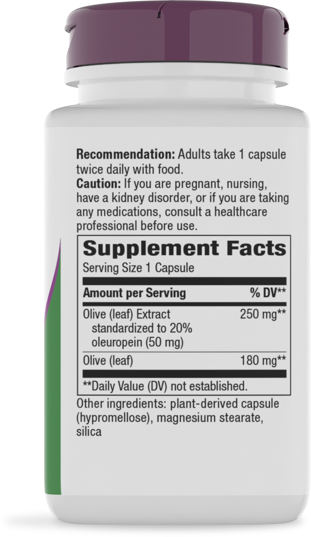<{%360IMAGE1_15480%}>Nature's Way® | Olive Leaf Standardized Extract - right side of pack