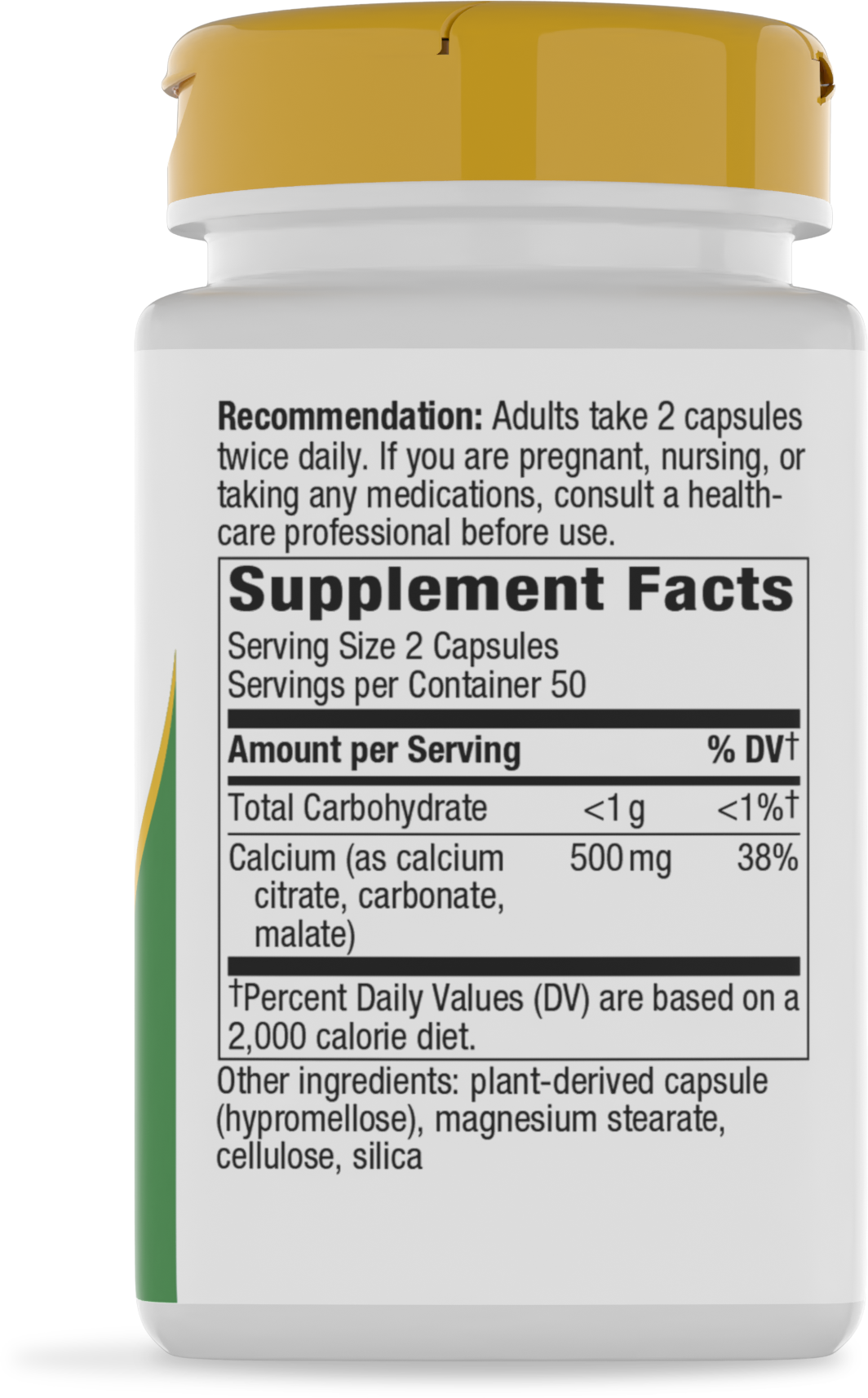<{%360IMAGE5_41010%}>Nature's Way® | Calcium Citrate, Carbonate & Malate - right side of pack