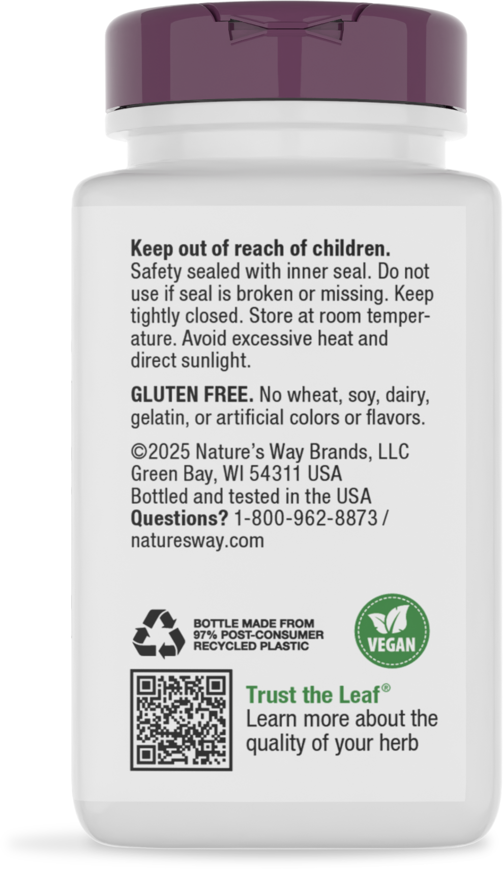 <{%360IMAGE3_60700%}>Nature's Way® | Cat's Claw Standardized Extract - back of pack