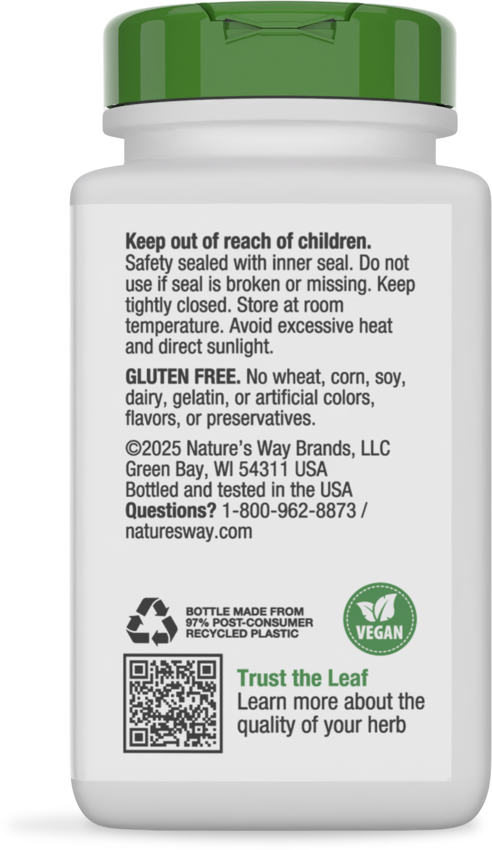 <{%360IMAGE3_17200%}>Nature's Way® | Spirulina Micro-Algae - back of pack
