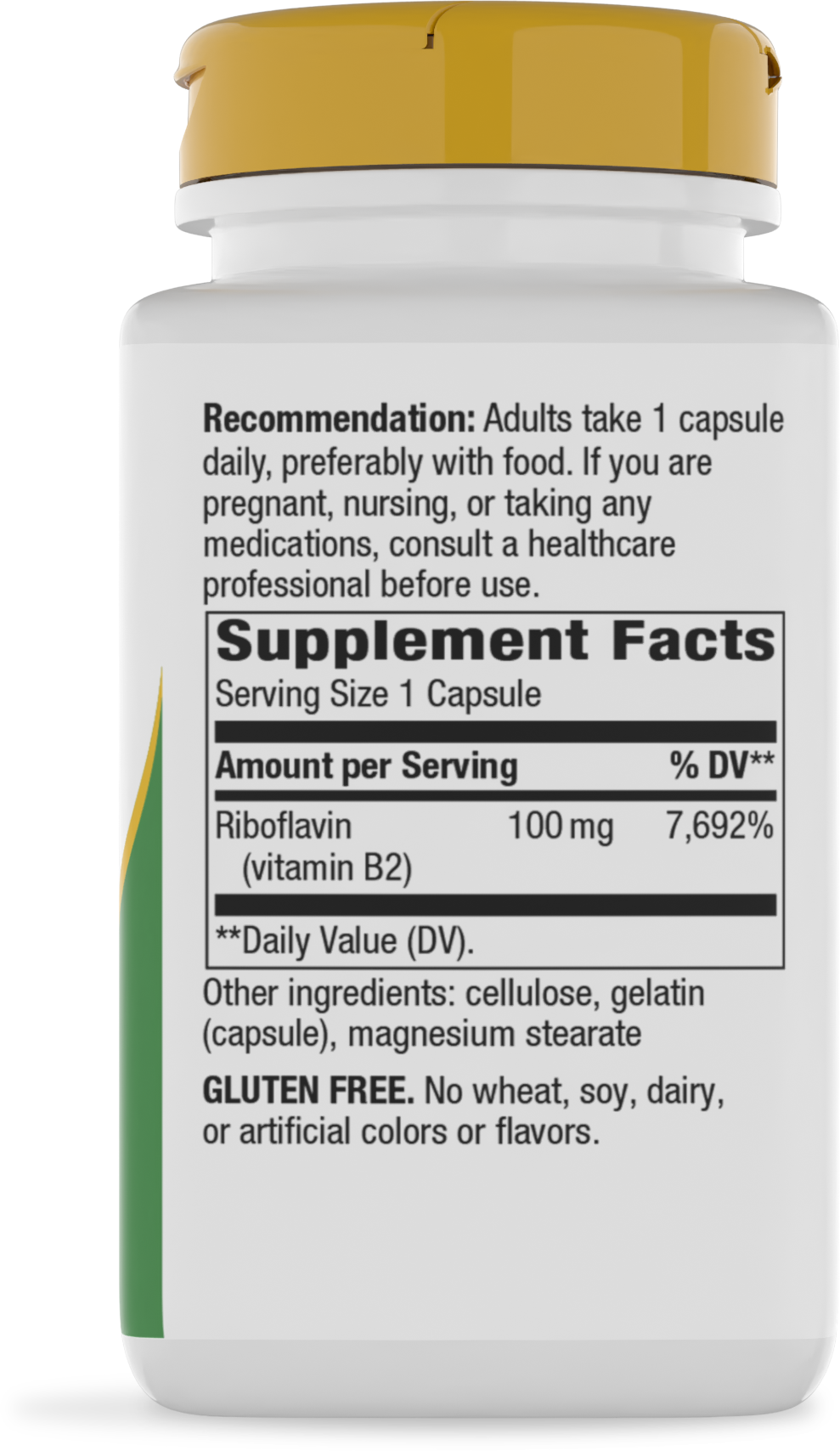 <{%360IMAGE1_40421%}>Nature's Way® | Riboflavin Vitamin B2 - right side of pack