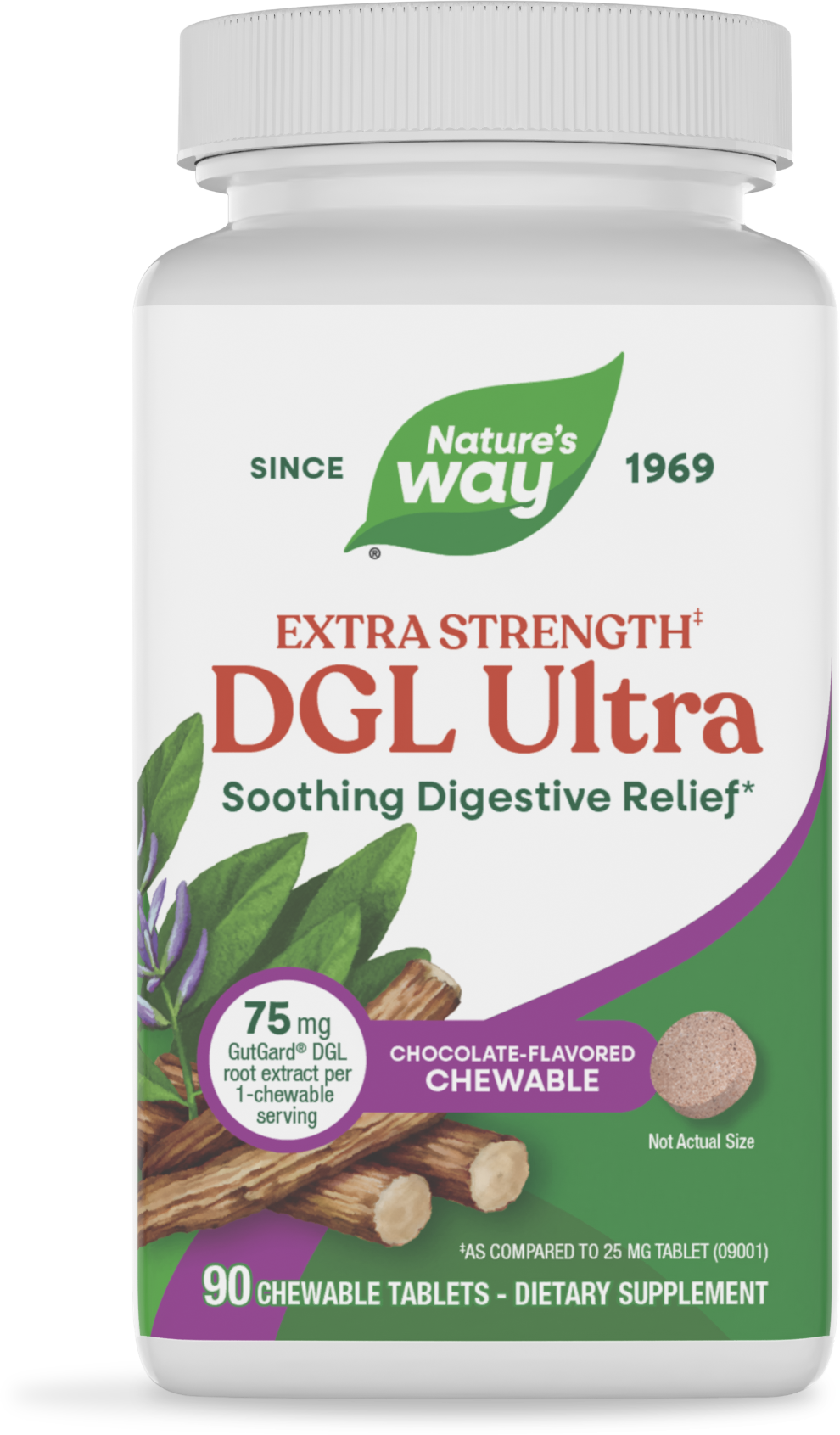 <{%PRIMARY_09101%}>Nature's Way® | DGL Ultra, 90 chewables, Chocolate