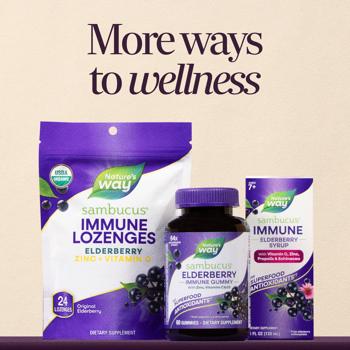 <{%MAIN13_15331%}>Nature's Way® | Sambucus Zero Sugar Traditional Elderberry Immune Syrup