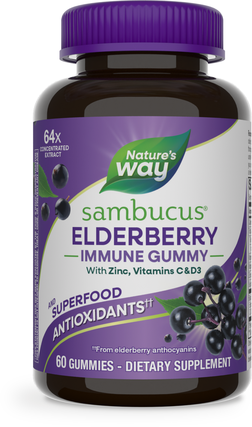 <{%PRIMARY_10486%}>Nature's Way® | Sambucus Elderberry Immune Gummy, 60 gummies, Elderberry