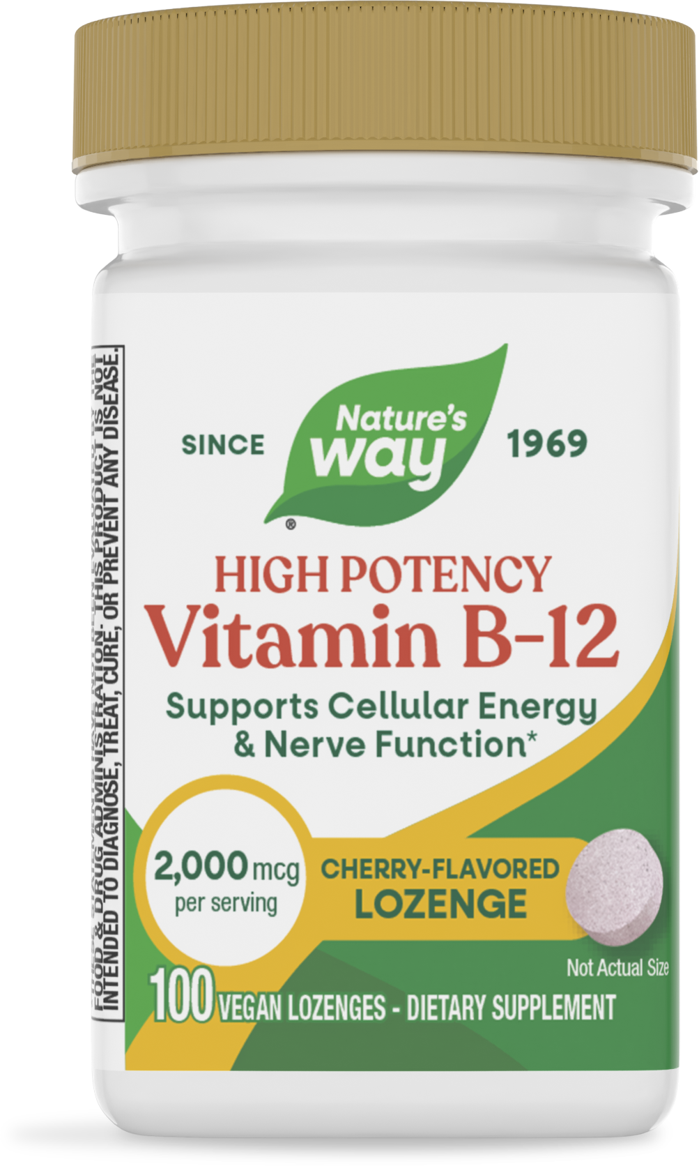 <{%PRIMARY_40440%}>Nature's Way® | Vitamin B12 Lozenges High Potency, 100 lozenges, Cherry
