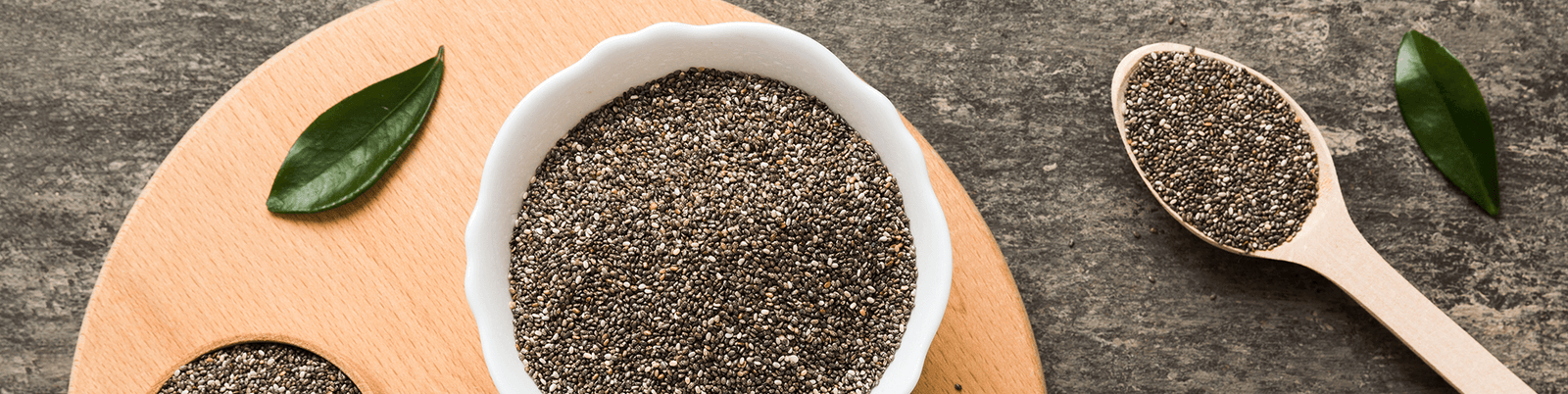 Chia seeds in a bowl.