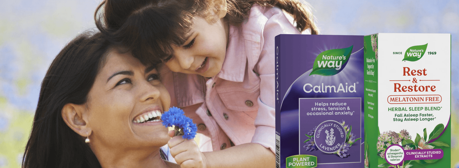 mom and daughter with nature's way products