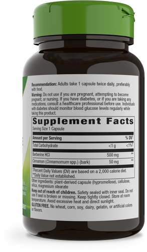 Nature's Way® | Berberine with Cinnamon - right side of pack Sku:BUNDLE