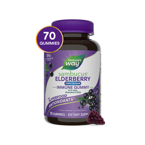 Nature's Way® | Sambucus Elderberry Zero Sugar Immune Gummy Sku:14617