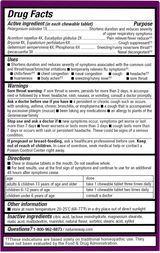 <{%MAIN2_15161%}>Nature's Way® | Umcka Cold+Flu Relief Chewables - back of pack