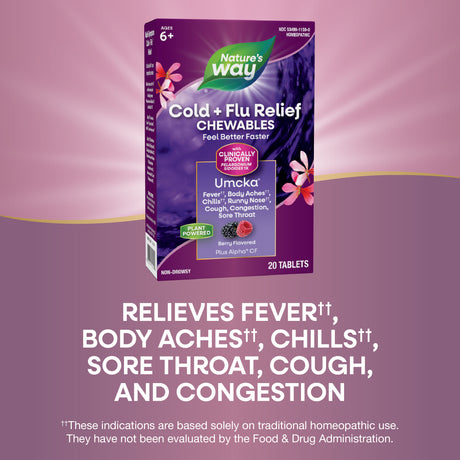 <{%MAIN14_15159%}>Nature's Way® | Umcka Cold+Flu Relief Chewables