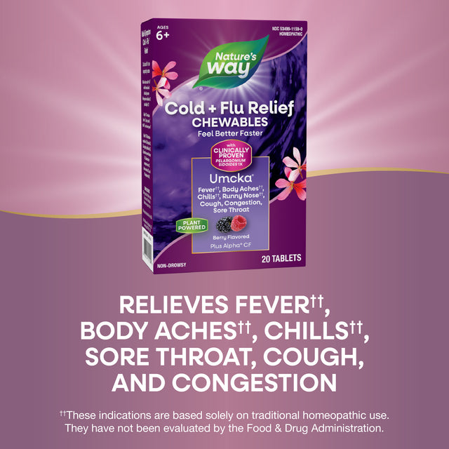 <{%MAIN14_15159%}>Nature's Way® | Umcka Cold+Flu Relief Chewables
