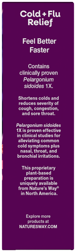 Nature's Way® | Umcka Cold+Flu Relief Chewables - right side of pack Sku:15159