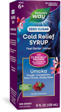 <{%PRIMARY_15794E%}>Nature's Way® | Umcka Zero Sugar Cold Relief Syrup, 4 fl oz (120 ml), Grape