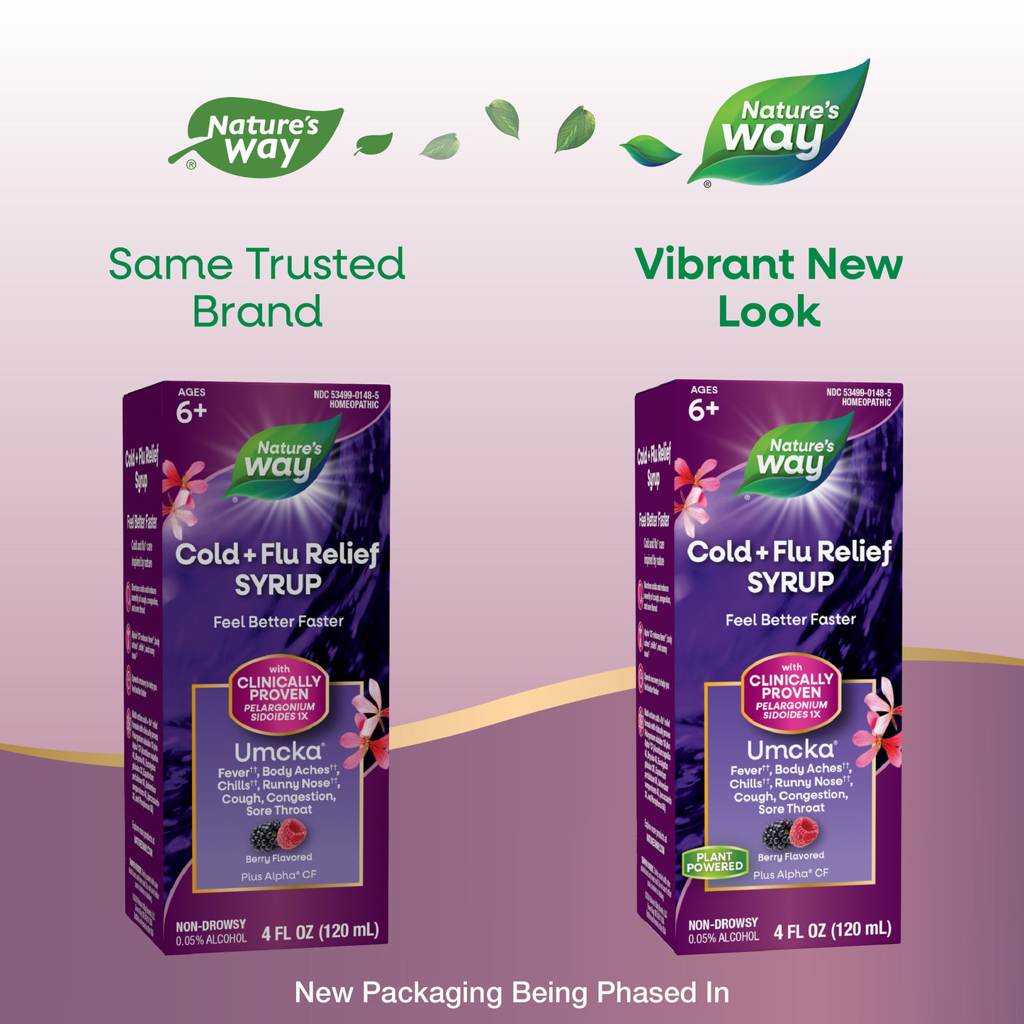 <{%MAIN1_15148%}>Nature's Way® | Umcka Cold+Flu Relief Syrup - package updates old to new