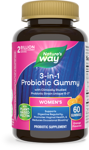 Nature's Way® | 3-in-1 Probiotic Women's Gummy, 60 gummies, Orange Sku:14721E
