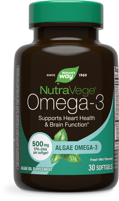 <{%PRIMARY_12197E%}>Nature's Way® | NutraVege Omega-3, 30 softgels, Fresh Mint