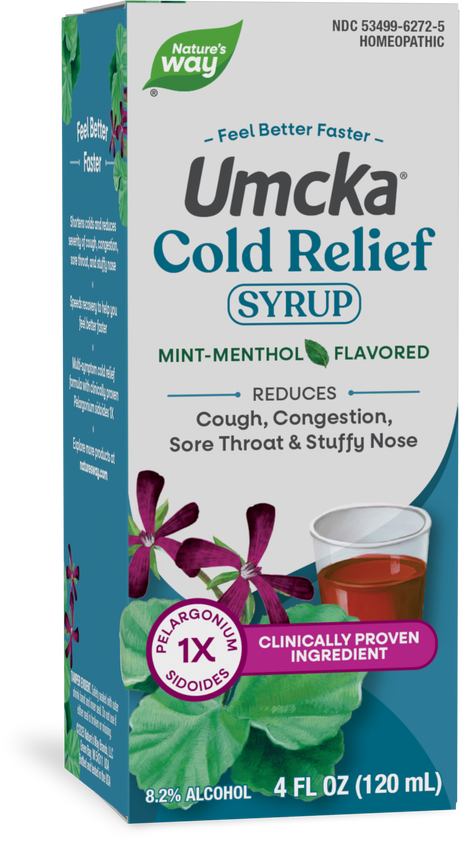 <{%PRIMARY_15272E%}>Nature's Way® | Umcka Cold Relief Syrup, 4 fl oz (120 ml), Mint-Menthol