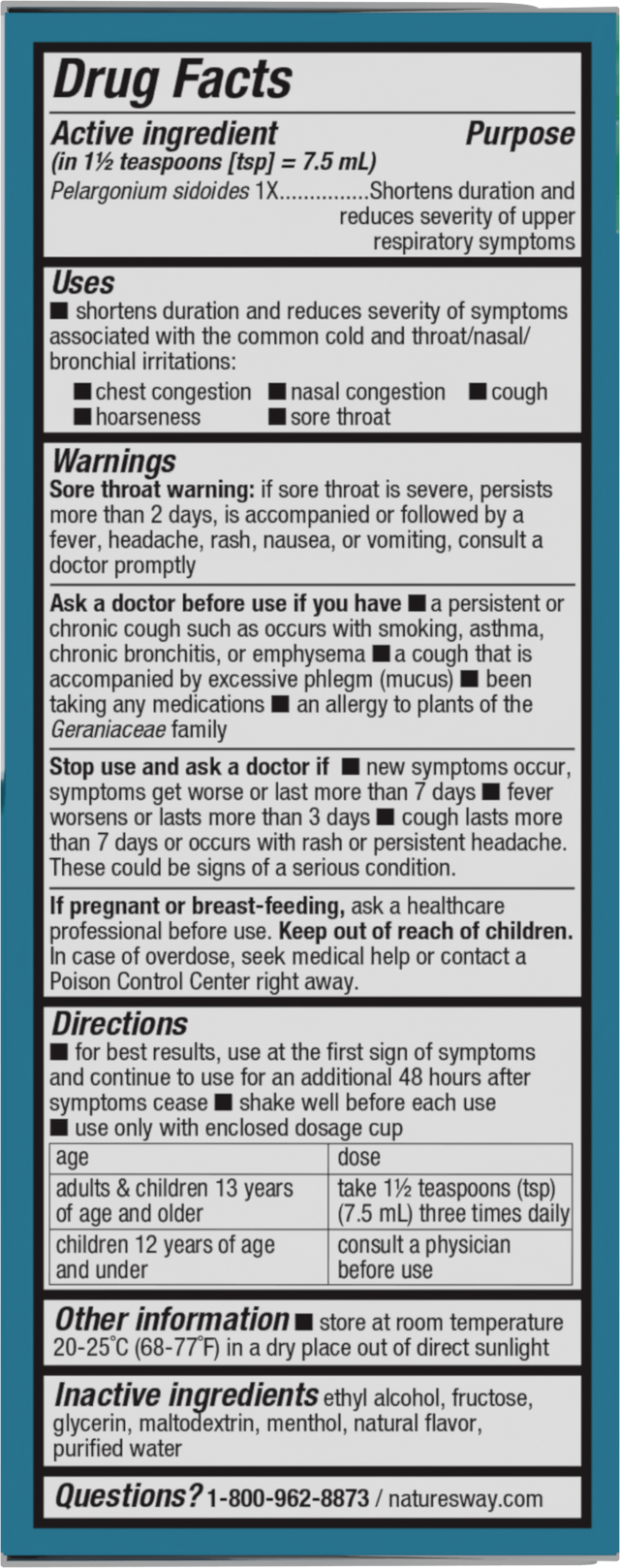 <{%MAIN18_15272%}>Nature's Way® | Umcka Cold Relief Syrup - right side of pack