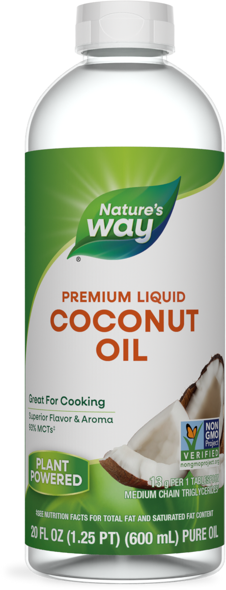 <{%PRIMARY_15858E%}>Nature's Way® | Liquid Coconut Oil, 20 fl oz (600 ml)