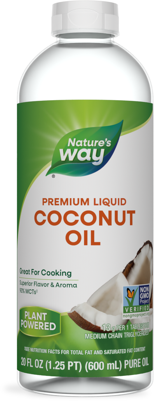 <{%PRIMARY_15858E%}>Nature's Way® | Liquid Coconut Oil, 20 fl oz (600 ml)