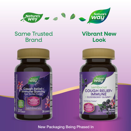 <{%MAIN1_13610%}>Nature's Way® | Sambucus Cough Relief + Immune Elderberry Gummy
