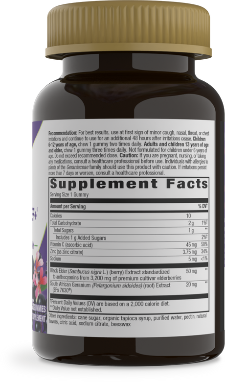 <{%MAIN2_13610%}>Nature's Way® | Sambucus Cough Relief + Immune Elderberry Gummy - right side of pack