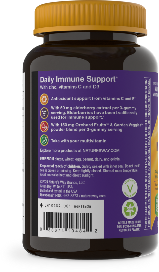 <{%MAIN3_10484%}>Nature's Way® | Alive! Immune Gummy With Elderberry Extract - left side of pack