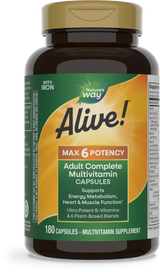 <{%PRIMARY_15708%}>Nature's Way® | Alive! Max6 Max Potency Daily Multivitamin, 180 capsules