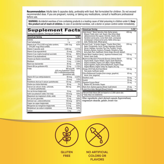 <{%MAIN7_15090%}>Nature's Way® | Alive! Max6 Potency Adult Complete Multivitamin