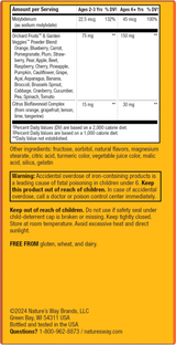<{%MAIN3_15786%}>Nature's Way® | Alive! Kids Chewable Multivitamin - back of pack