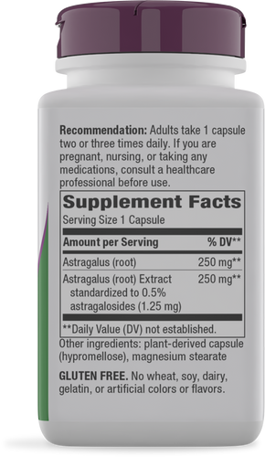 Nature's Way® | Astragalus - right side of pack Sku:15383