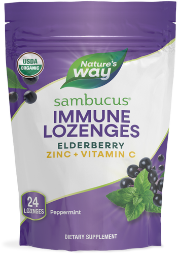 Nature's Way® | Sambucus Immune Lozenges, 24 lozenges, Peppermint Sku:12088