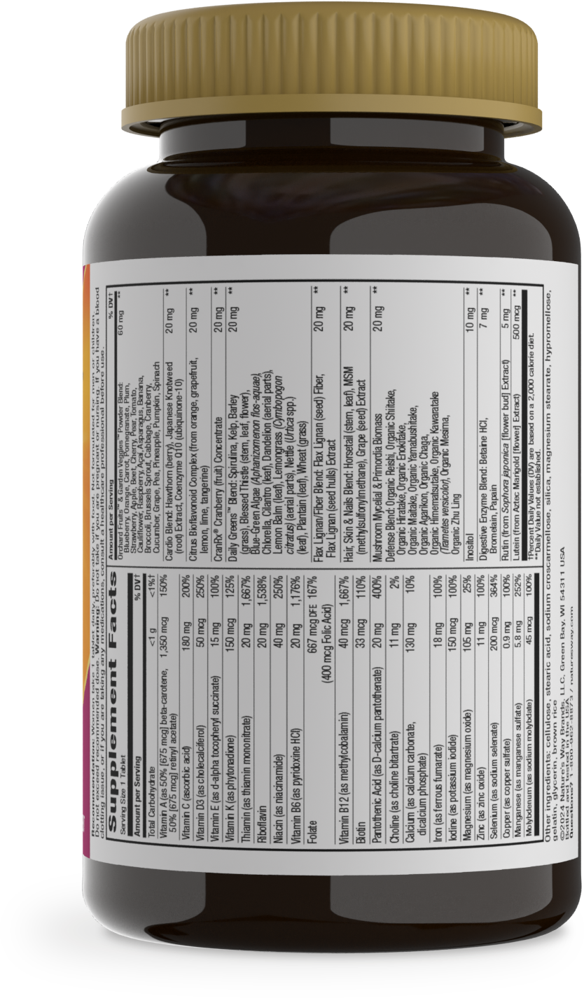 <{%MAIN8_13718%}>Nature's Way® | Alive! Women's Ultra Multivitamin - right side of pack