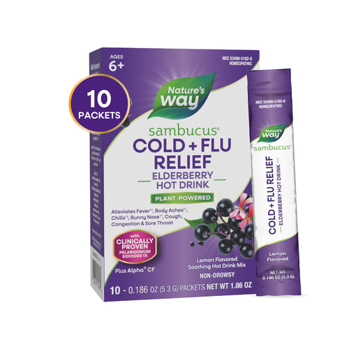 Nature's Way® | Sambucus Cold+Flu Relief Elderberry Hot Drink Sku:15182