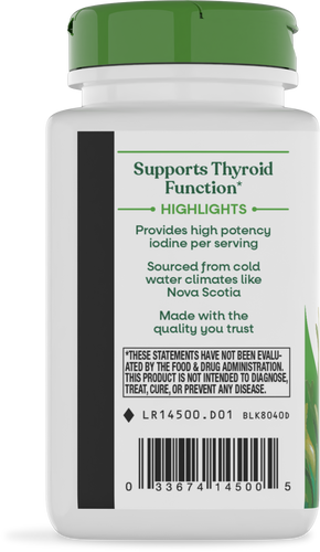 Nature's Way® | Kelp - left side of pack Sku:14500