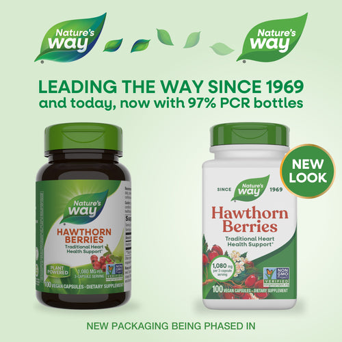 Nature's Way® | Hawthorn Berries - package updates old to new Sku:14100