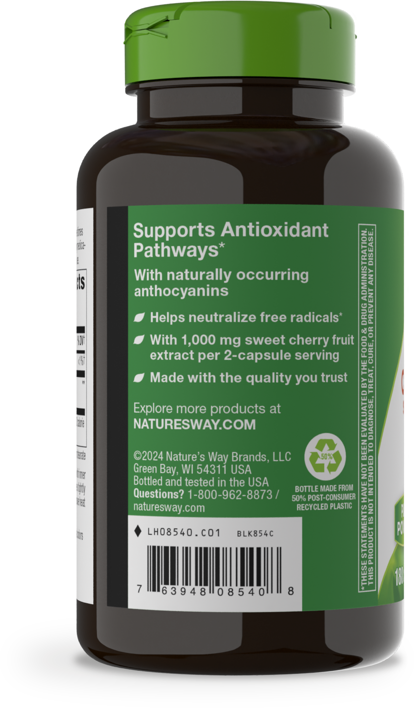 <{%MAIN3_08540%}>Nature's Way® | Cherry Fruit Sweet Cherry Extract - left side of pack