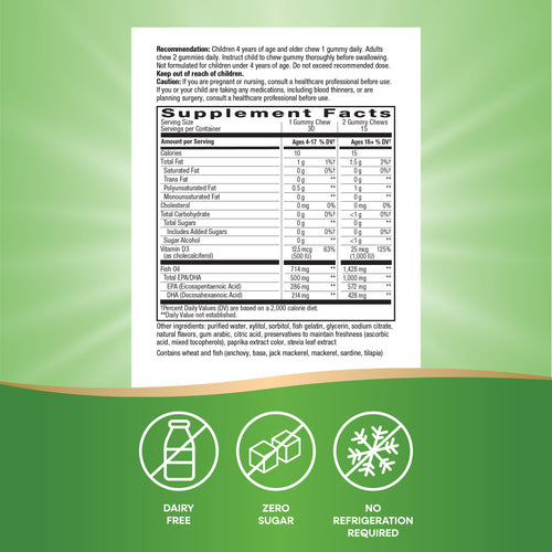 Nature's Way® | Omega 3 Gummy Chews Sku:15940