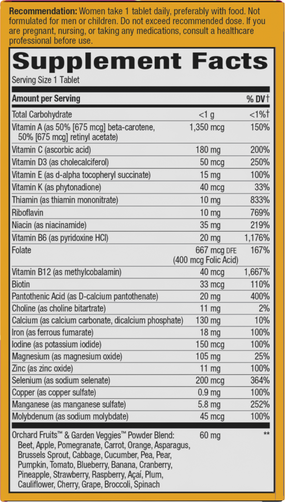 <{%MAIN17_15686%}>Nature's Way® | Alive! Women's Ultra Multivitamin - right side of pack