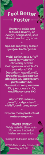 Nature's Way® | Umcka Cold & Flu Relief Chewables - right side of pack Sku:15161